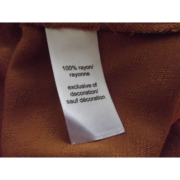 Maurices Tank Sz Medium Gold Pumpkin Spice sleeveless racerback top blouse shirt - Picture 8 of 9